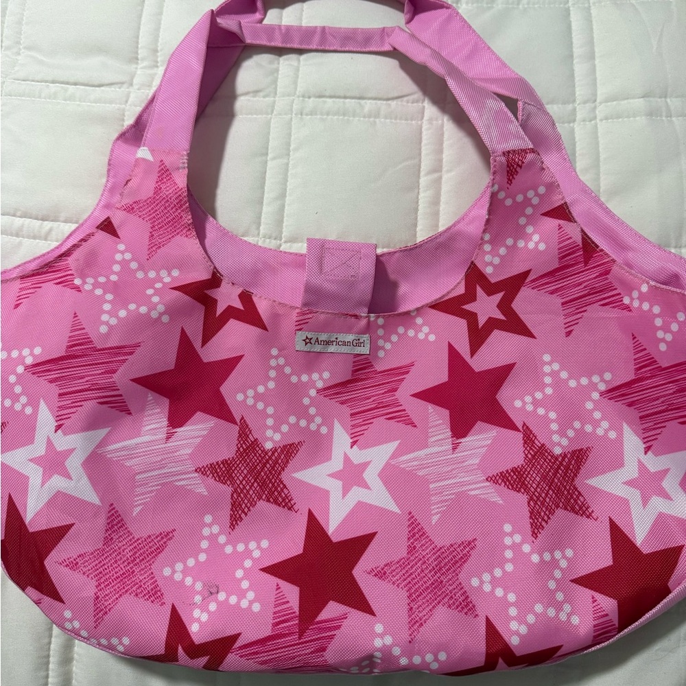 American Girl Pink Star-Pattern Tote